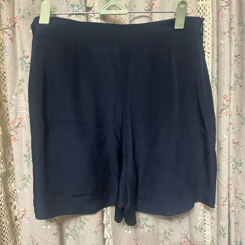 Lilysilk Midnight Blue High Waisted 100% Mulberry Silk Shorts Size 4 - Picture 7 of 7